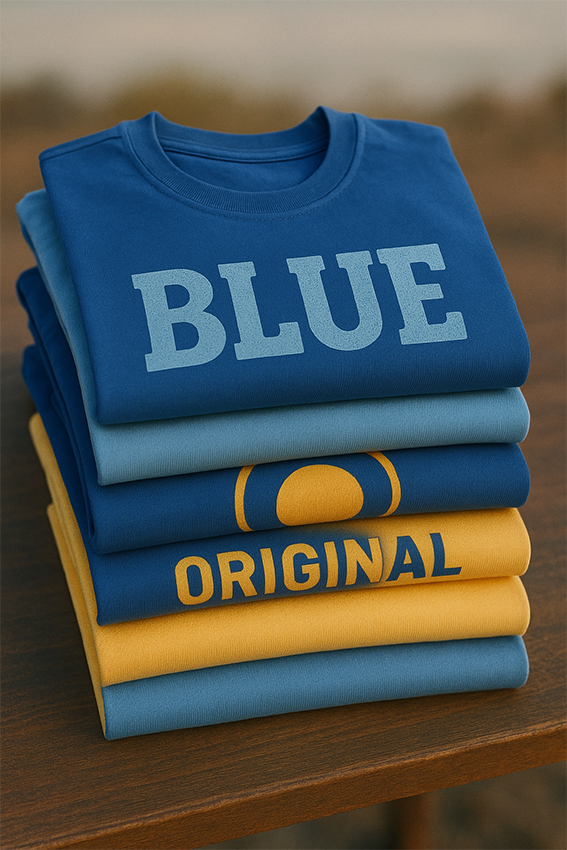 Camiseta de colores estampadas camisetas en algodón con textos y logos impresos